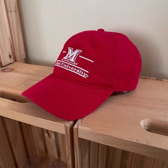 Miami University RedHawks Red Adjustable Strapback Hat - Picture 9 of 10